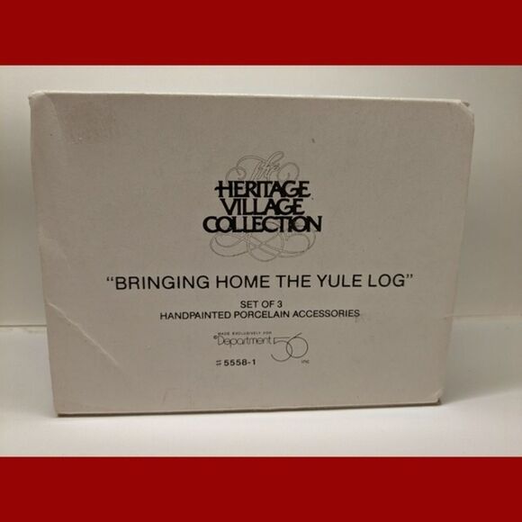 Dept 56 'Bringing Home The Yule Log' Dickens Village #5558-1, Vintage, MINT - Picture 5 of 5